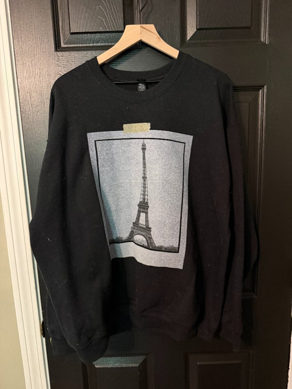 NWOT Womens Sweatshirt Scoop Neck Paris Casual Extra Large